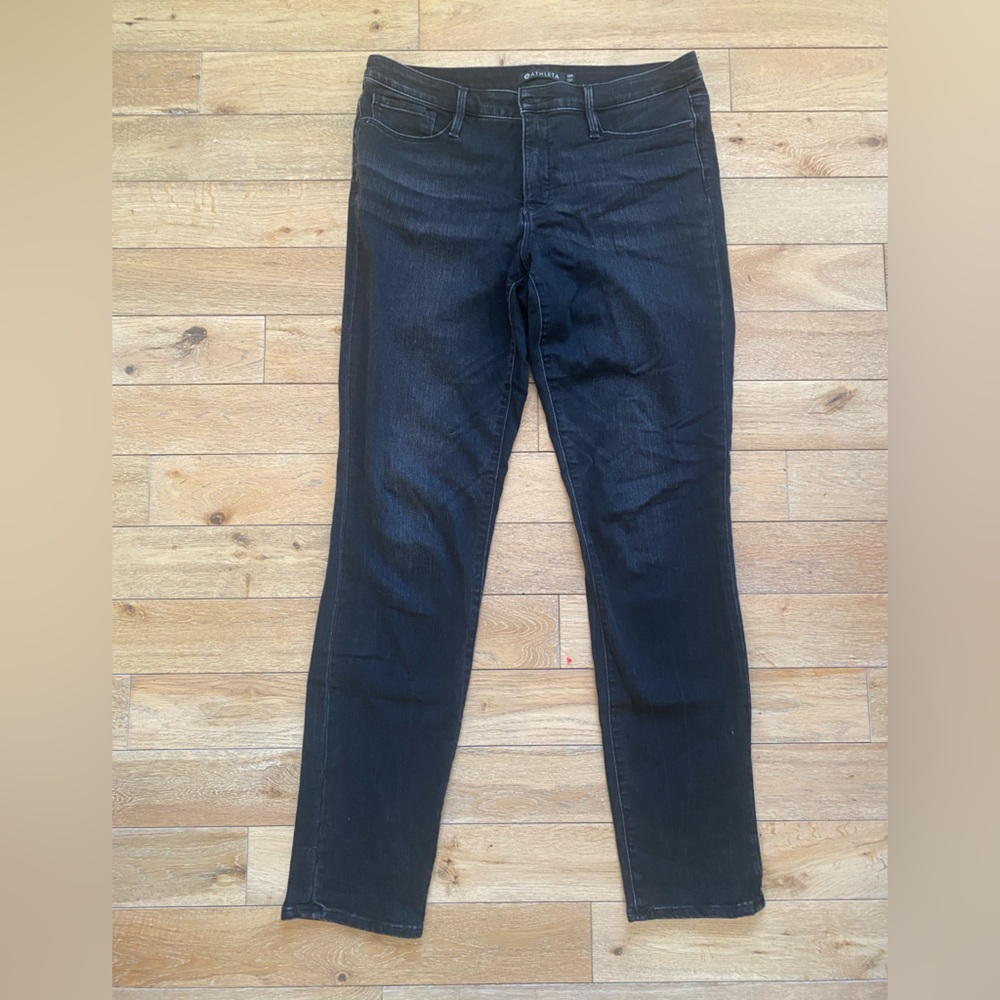 Athleta mid-rise slim stretch jeans, 12T